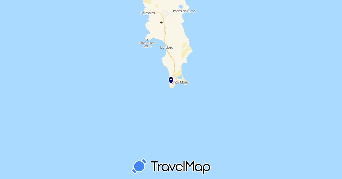 TravelMap itinerary: driving in Cape Verde (Africa)